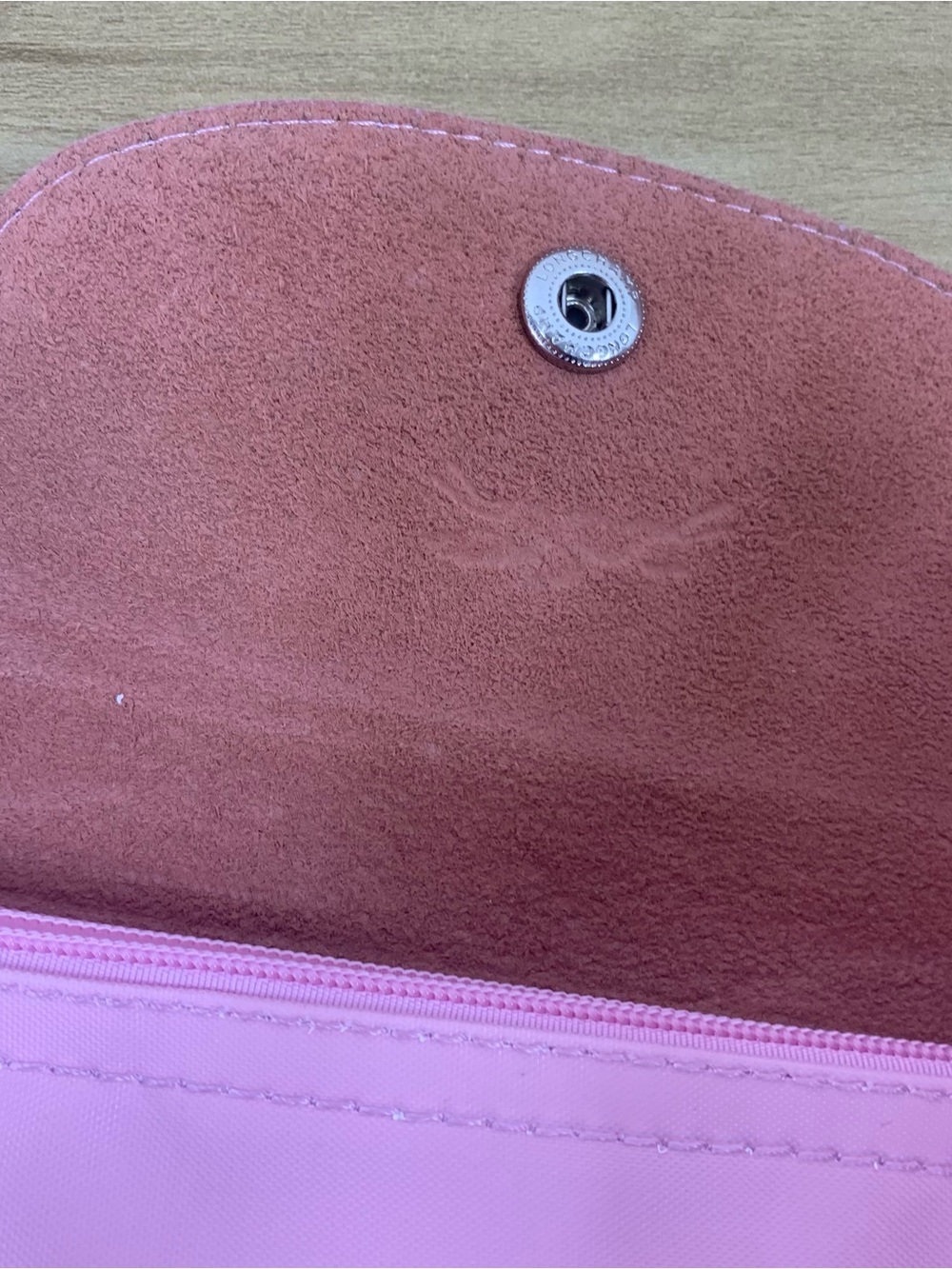Longchamp Pink Nylon Tote with Leather Trim - Picture 7 of 9
